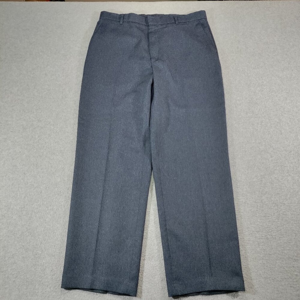 Levis Action Slacks Mens 36x32tag (35x29) Blue Dacron